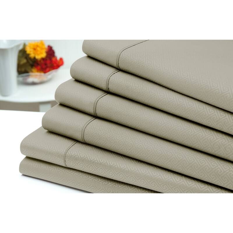 US Army 6 Piece Embossed Greek Key Sheet Set