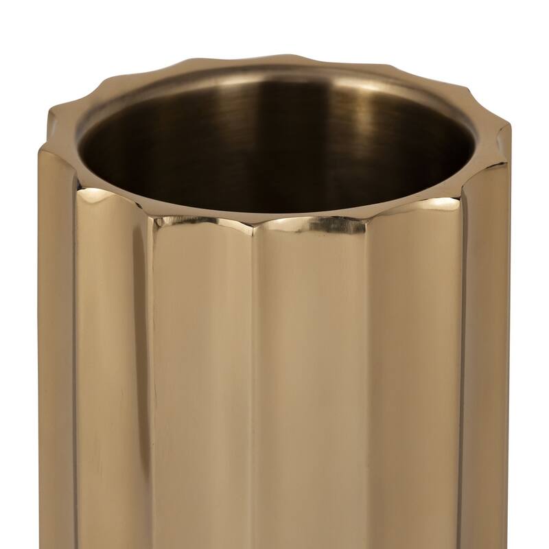 Gold Steel Ice Bucket Large Double Wall