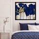 preview thumbnail 16 of 56, Oliver Gal 'Sapphire Movement' Abstract Wall Art Framed Print Paint - Blue, Yellow 30 x 24 - Black