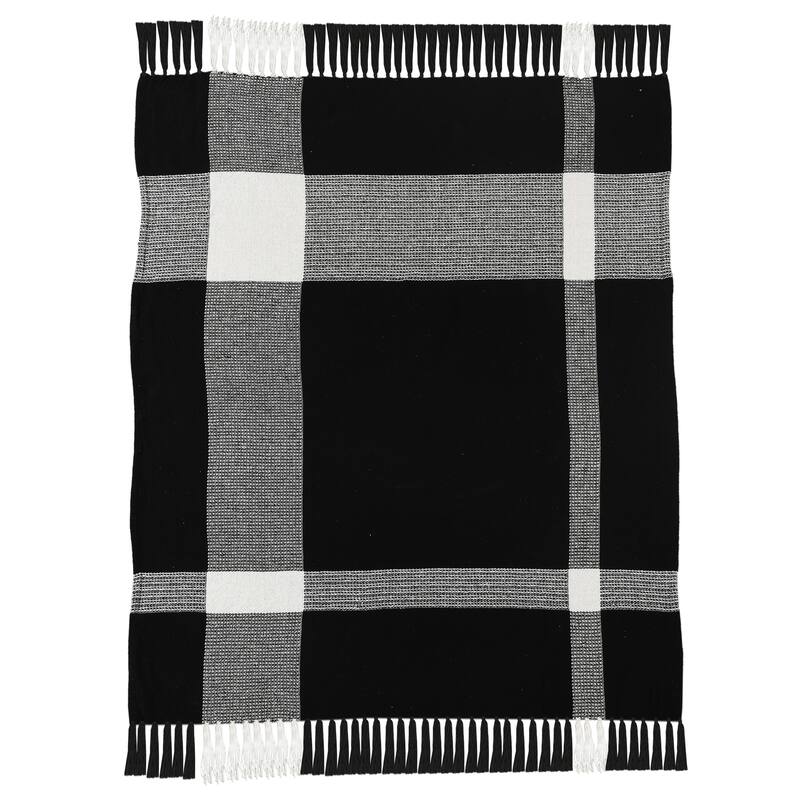 Sevita Hand-Woven Plaid Standard Size Throw Blanket