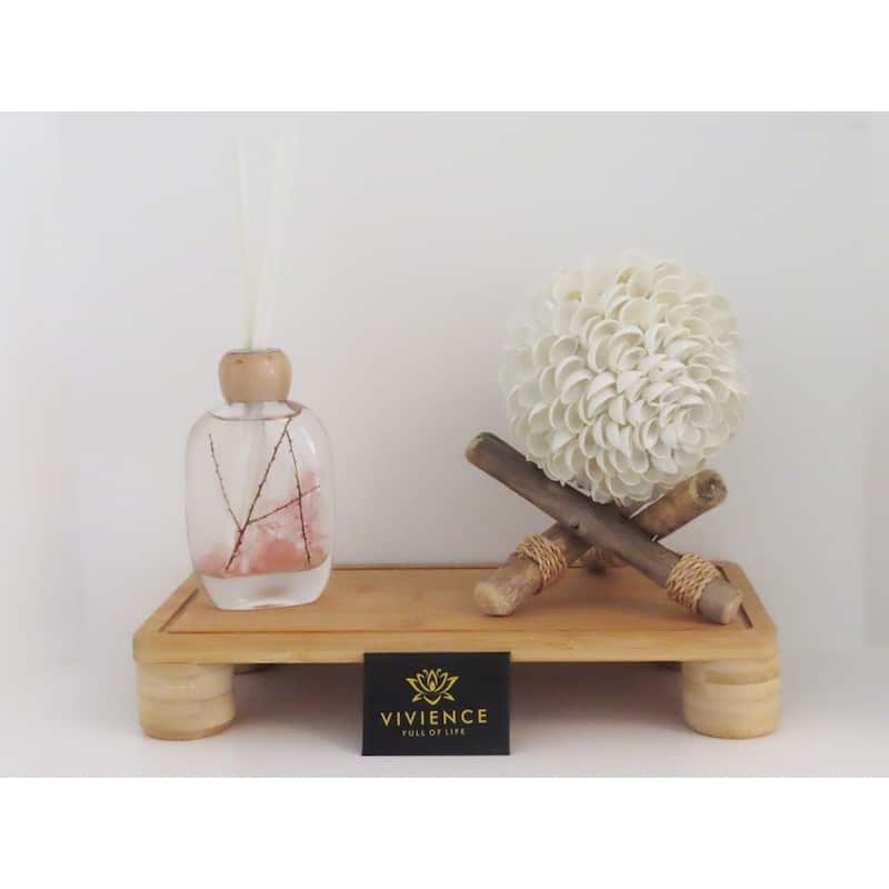 Lily of the Valley Scent Preserved Flower Reed Diffuser - 3"L x 1.5"W x 5.5"H