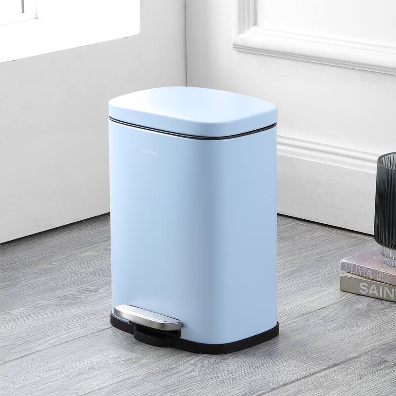 happimess 13-Gallon Trash Can with Soft-Close Lid and FREE Mini Trash Can