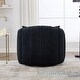 preview thumbnail 30 of 31, 40.35"W Upholstered Oversized Accent Barrel Chair and Half Cozy 360°Swivel Sofa with 3 Pillows, Pumpkin-Shape Club Armchair