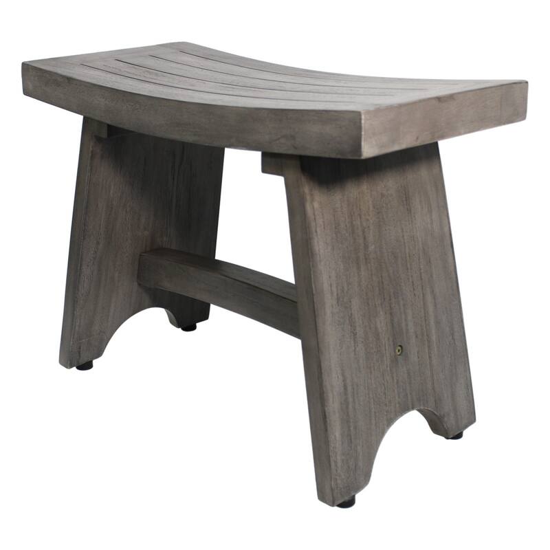 24", Antique Gray, Teak Shower Stool, Teak Shower Bench, Teak Shower Seat, Teak Bench Shower - 24