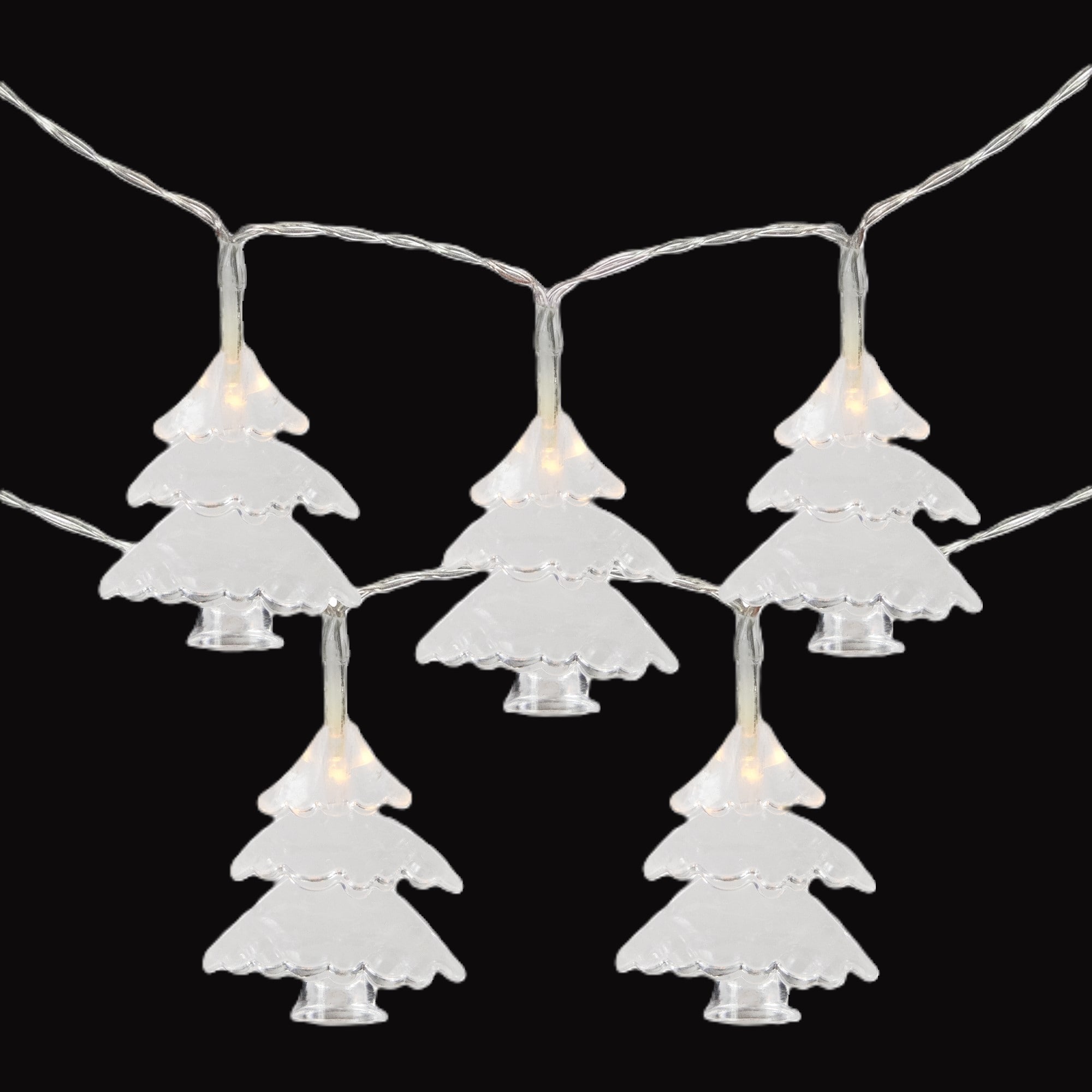 Northlight LED Christmas Tree Light Set - Warm White - 3' Clear Wire - 10ct, image size:2000x2000