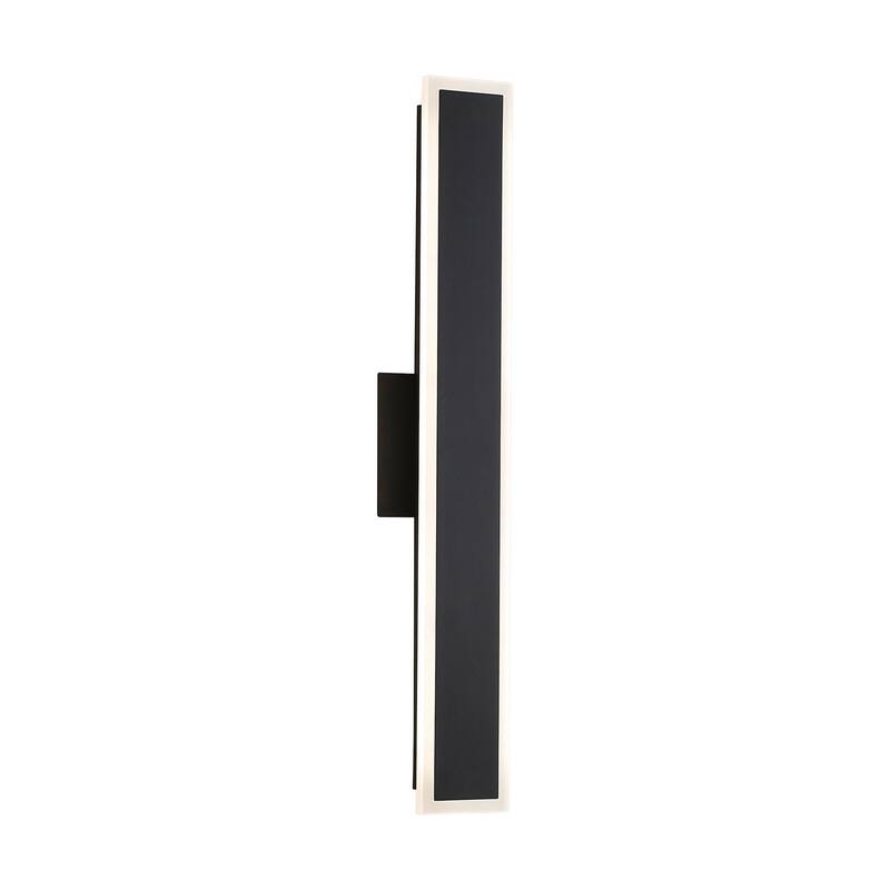 Golden Lighting 4074-OWL24 Obsidian 24" Tall Outdoor Wall Sconce - Sand Black