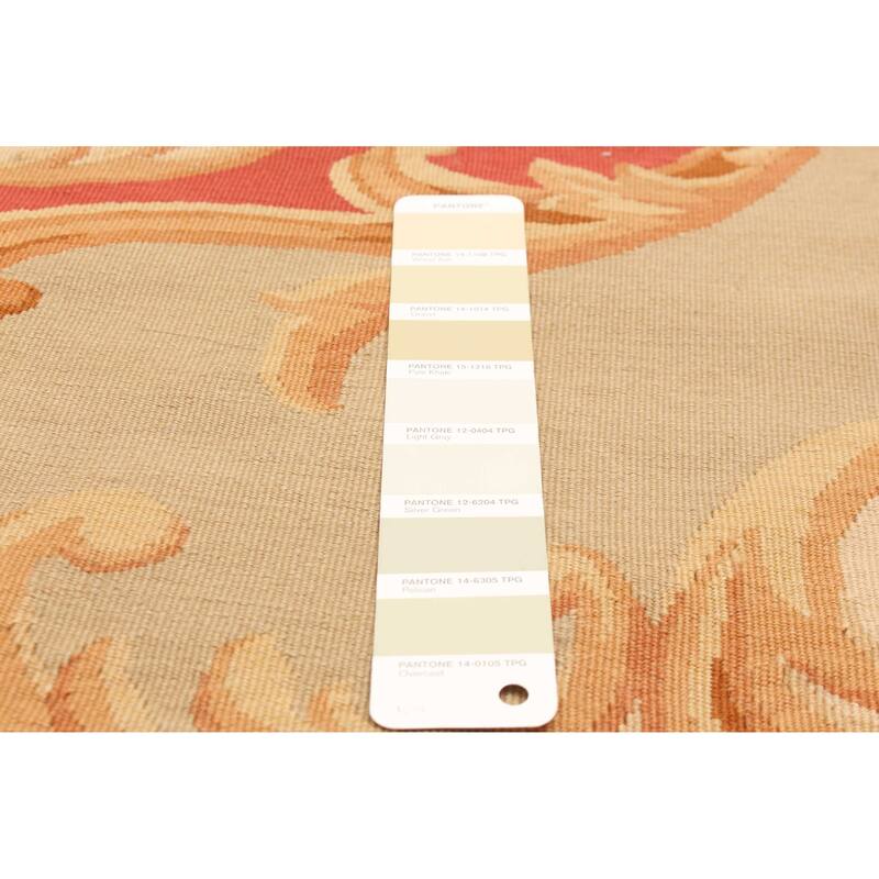 ECARPETGALLERY Flat-Weave Dynasty Light Khaki Wool Tapestry Kilim - 3'10 x 6'0