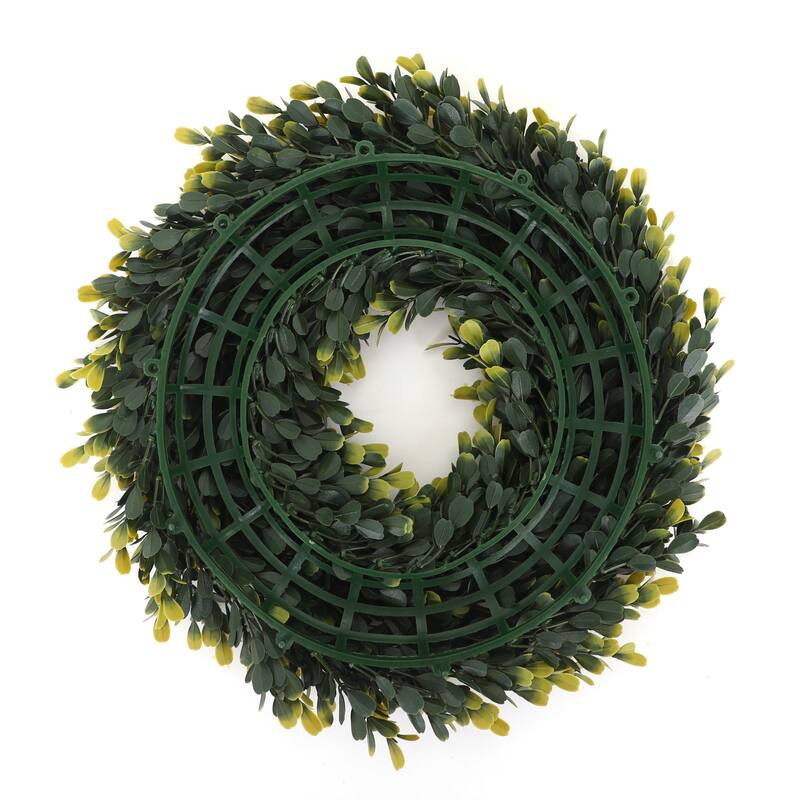 Golden Boxwood Wreath