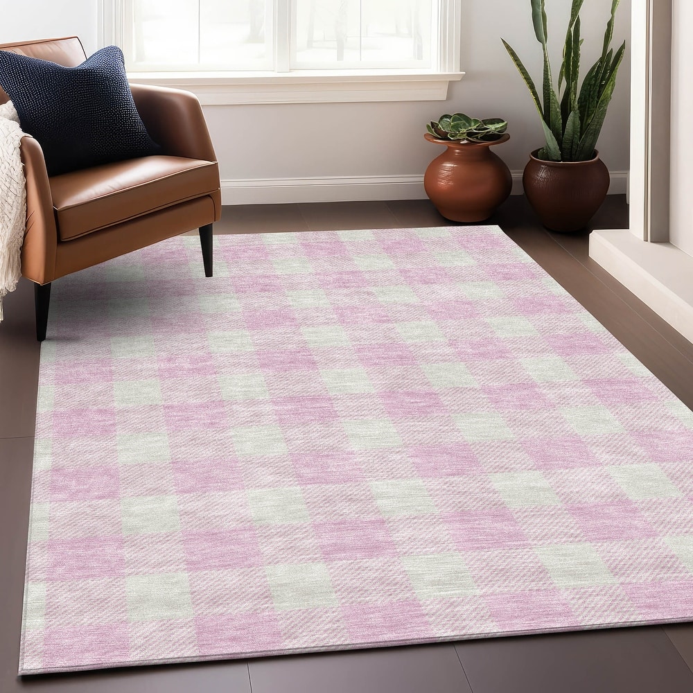 Premium Washable Super Soft Plaid Mayfield Rug