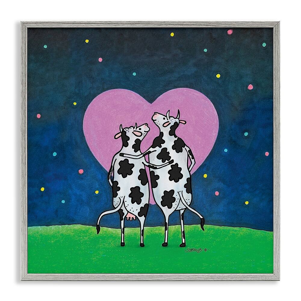Stupell Loving Significant Udder Framed Giclee Art Design By Roger Straub