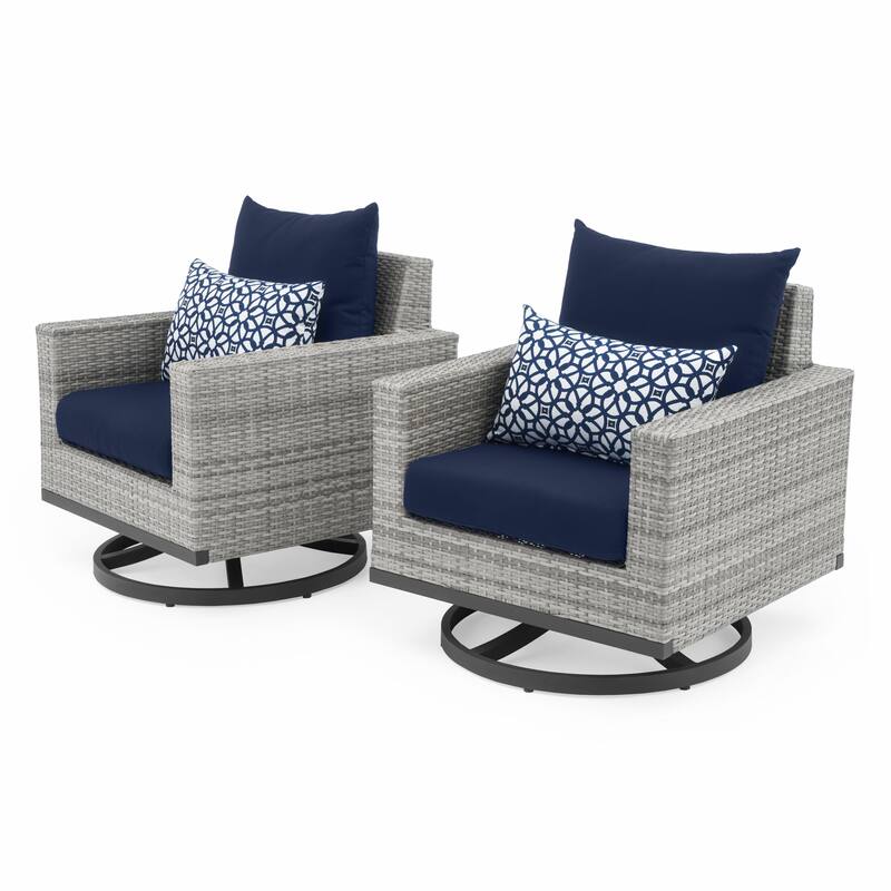 Milo Gray 7 Piece Sunbrella Outdoor Patio Motion Deep Seating Set