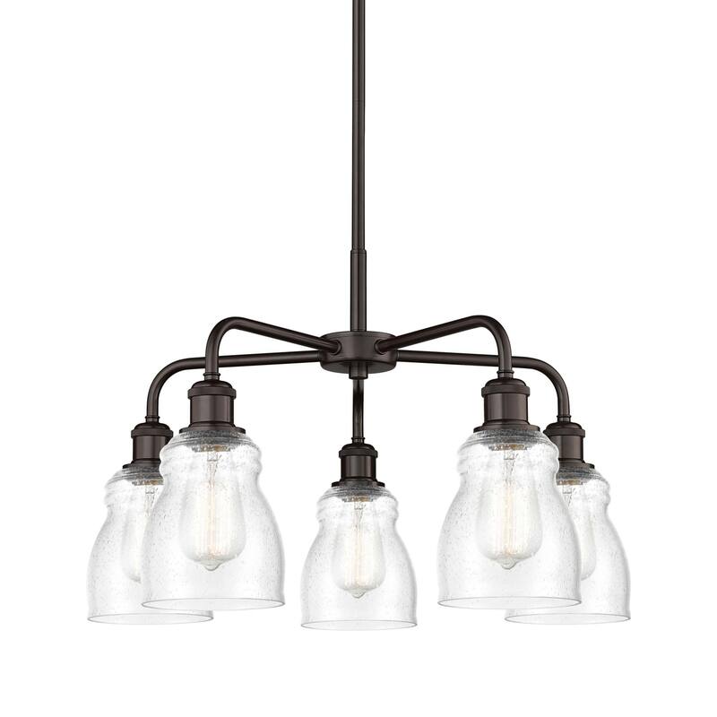 Innovations Lighting 516-5CR-15-23 Ellery Chandelier Ellery 5 Light - Oil Rubbed Bronze / Seedy