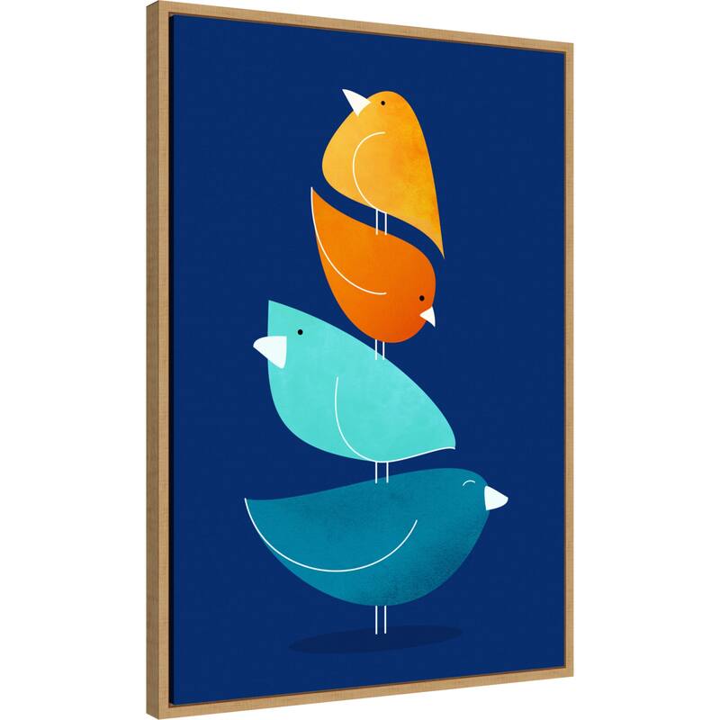 Bird Stack by Kristian Gallagher Framed Canvas Wall Art