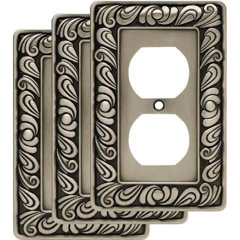 Franklin Brass Paisley Single Duplex Outlet Wall Plate -