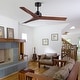 preview thumbnail 80 of 157, YUHAO SylvanAir Modern 52 in. Flush Mount Outdoor/Indoor Ceiling Fan with 3 Solid Wood Blades and DC Reversible Motor