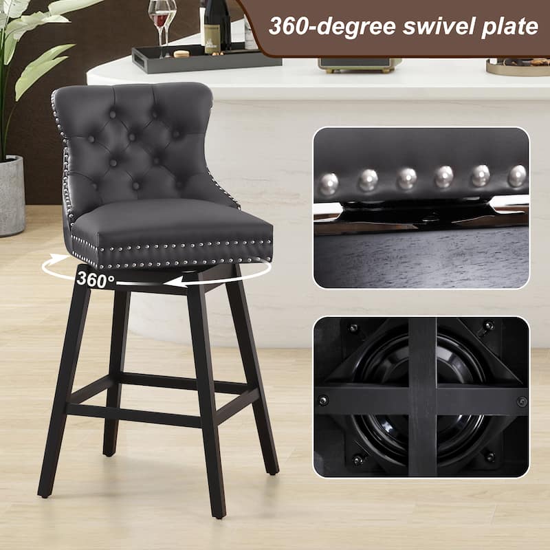 26"/30" Faux Leather Swivel Counter or Bar Height Stools