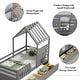 preview thumbnail 13 of 16, Twin Size House Bed w/ 2 Storage Drawers & Guardrails, Playhouse Bed w/ Roof and Window, Wooden Bed for Girls & Boys, White