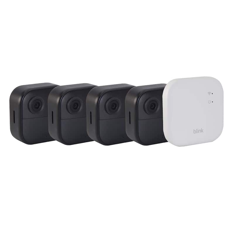 Blink Outdoor 4 XR Wireless Security Camer, 400 Feet of Extended Range (Sync Module XR included) - 4 Cameras - Black