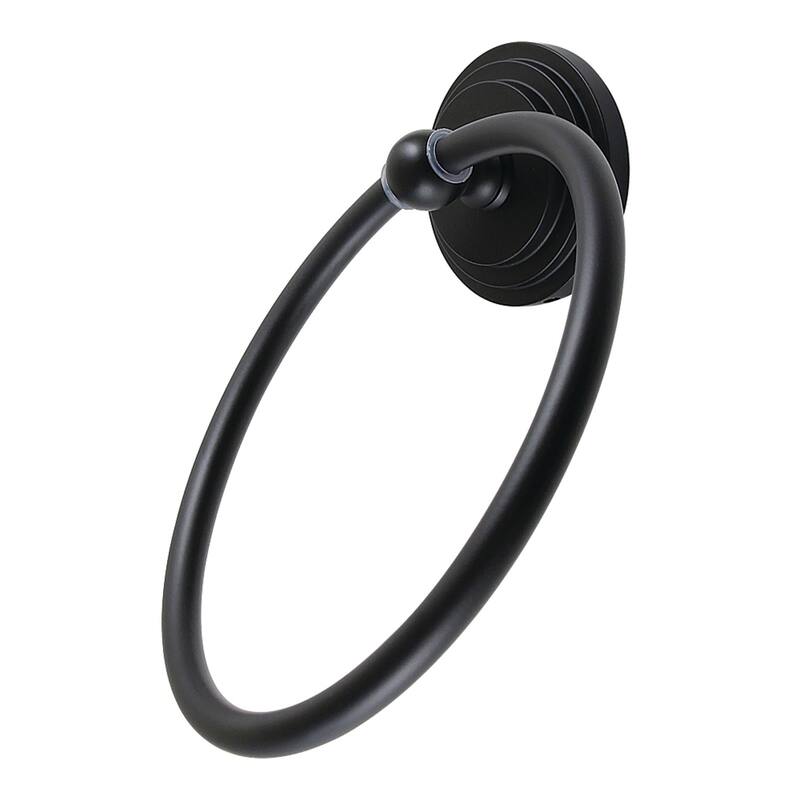 Kingston Brass Milano Towel Ring - Matte Black