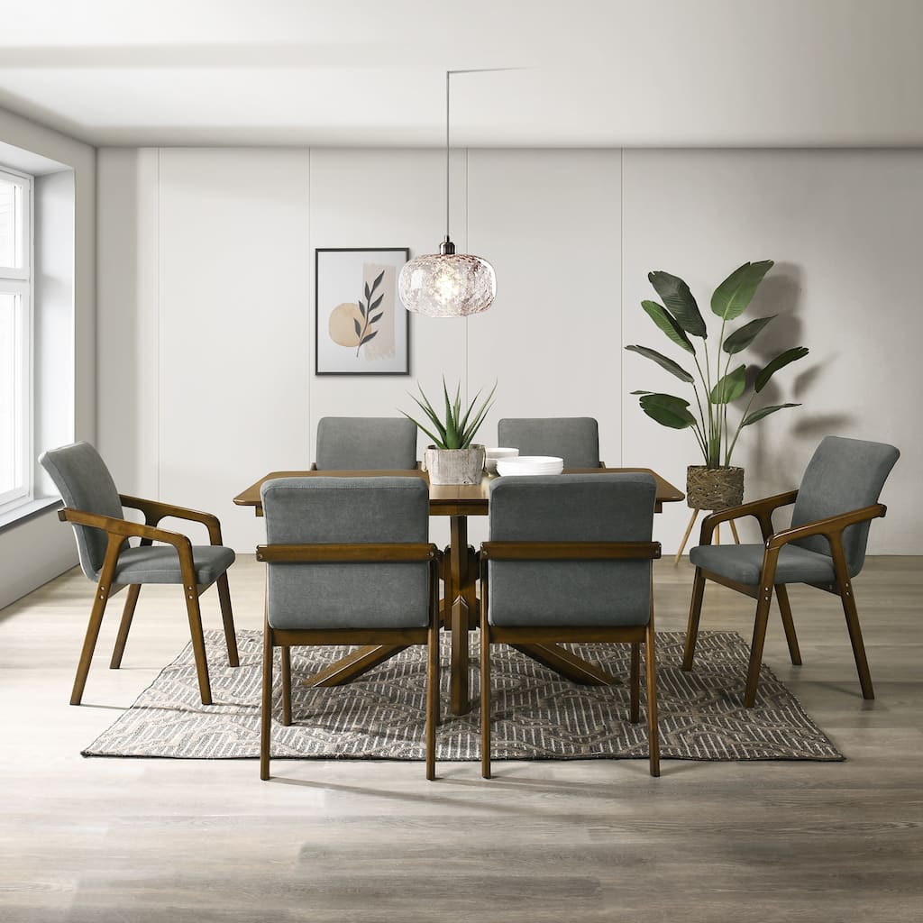 CraftPorch Simple Rustic 7-piece Dining Set