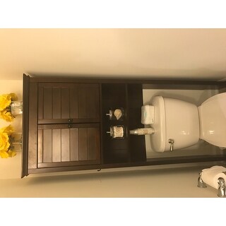 Lydia Wood Space Saver Cabinet in Espresso