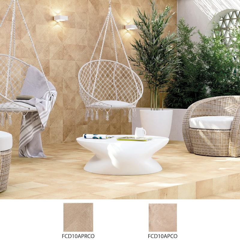 Merola Tile Atlas Rigato Cotto 9-3/4" x 9-3/4" Porcelain Floor and Wall Tile