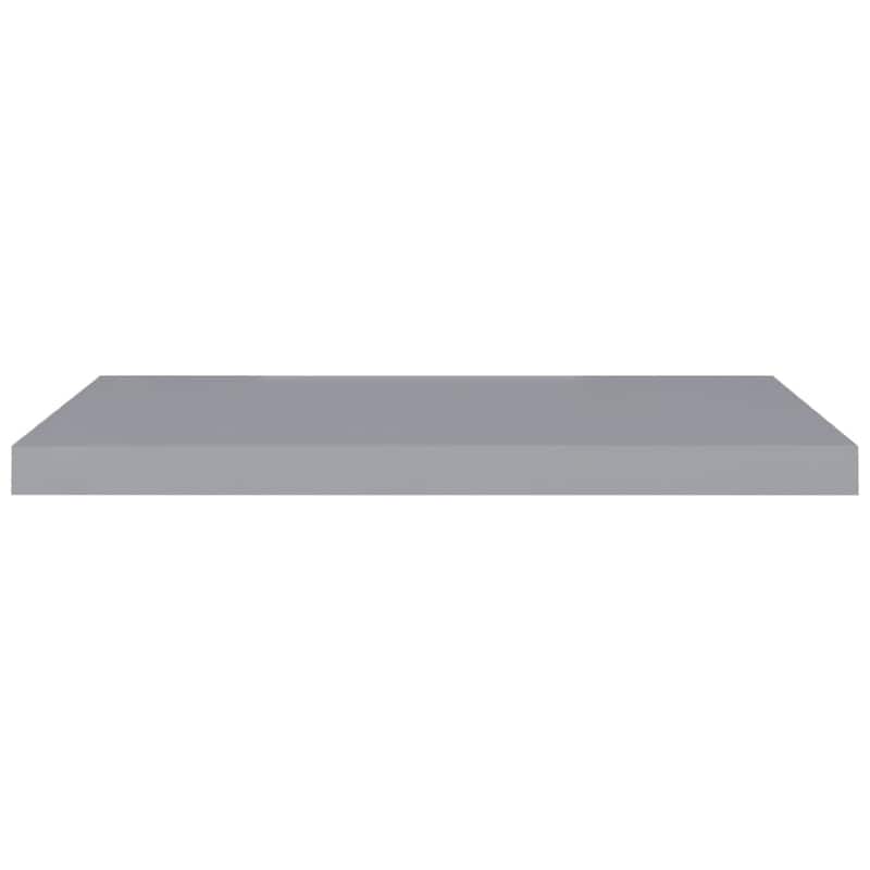 Zyno Wall Shelf Set of 2, Matte Gray MDF Body, Modern Design 32 Inch