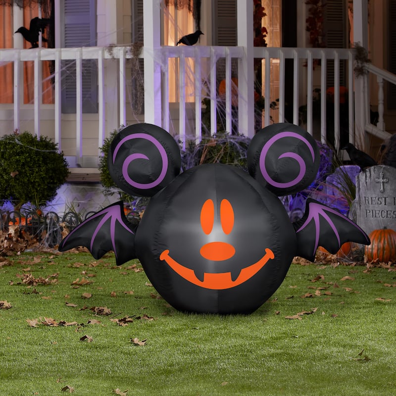 Airblown Inflatable Mickey Mouse as Jack-O'-Lantern Bat