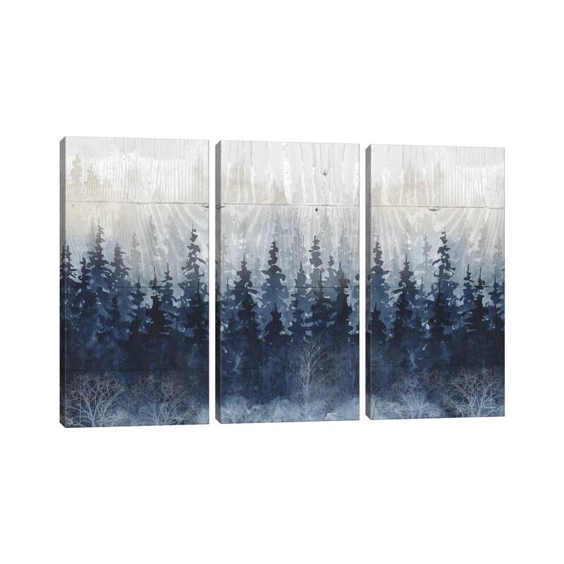 iCanvas "Misty Indigo Forest" by Carol Robinson 3-Piece Canvas Wall Art Set