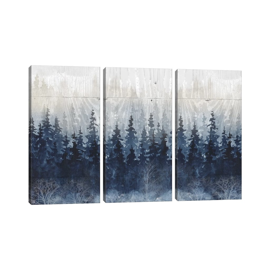 iCanvas "Misty Indigo Forest" by Carol Robinson 3-Piece Canvas Wall Art Set