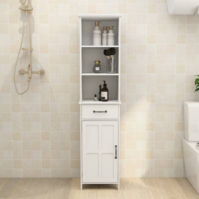 Floor Standing Cabinet with 2 Doors and 1 Drawer - White