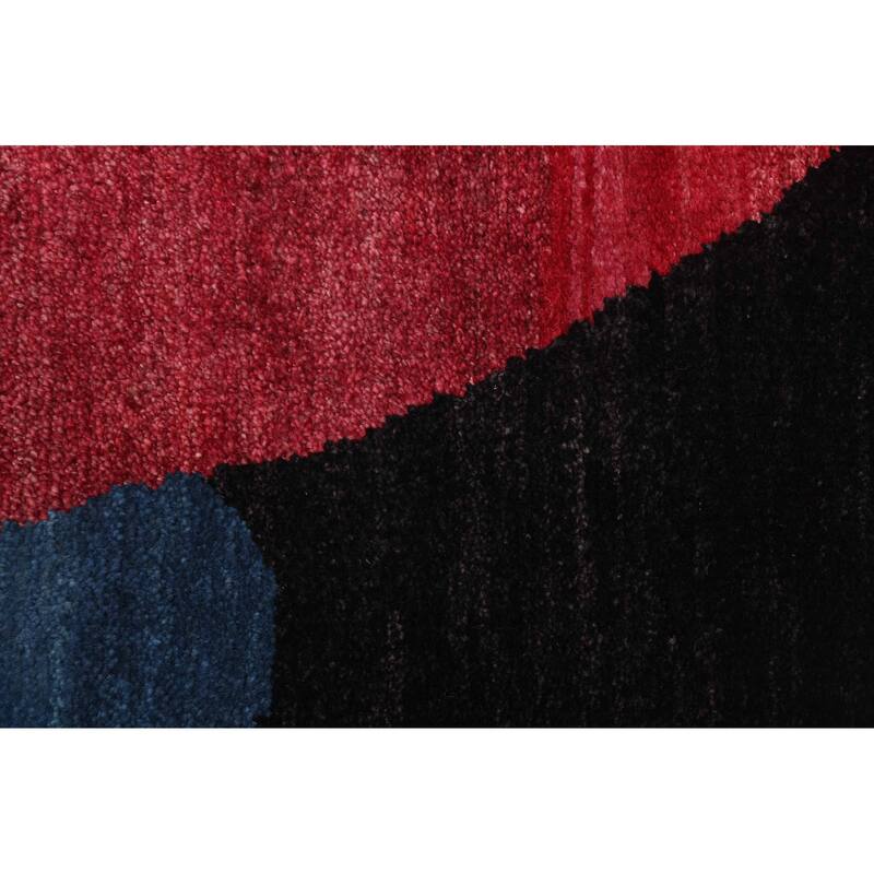 ECARPETGALLERY Hand-knotted Peshawar Ziegler Black, Blue Wool Rug - 4'10 x 6'8