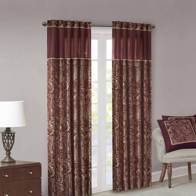 Madison Park Whitman Jacquard Curtain Panel Pair
