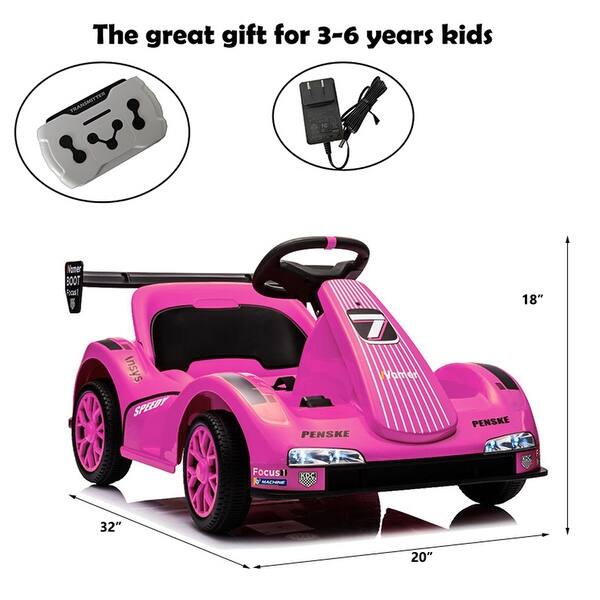 dimension image slide 3 of 5, Ride on car, kids electric car, riding toys for kids with remote control Amazing gift for 3~6 years boys/ girls