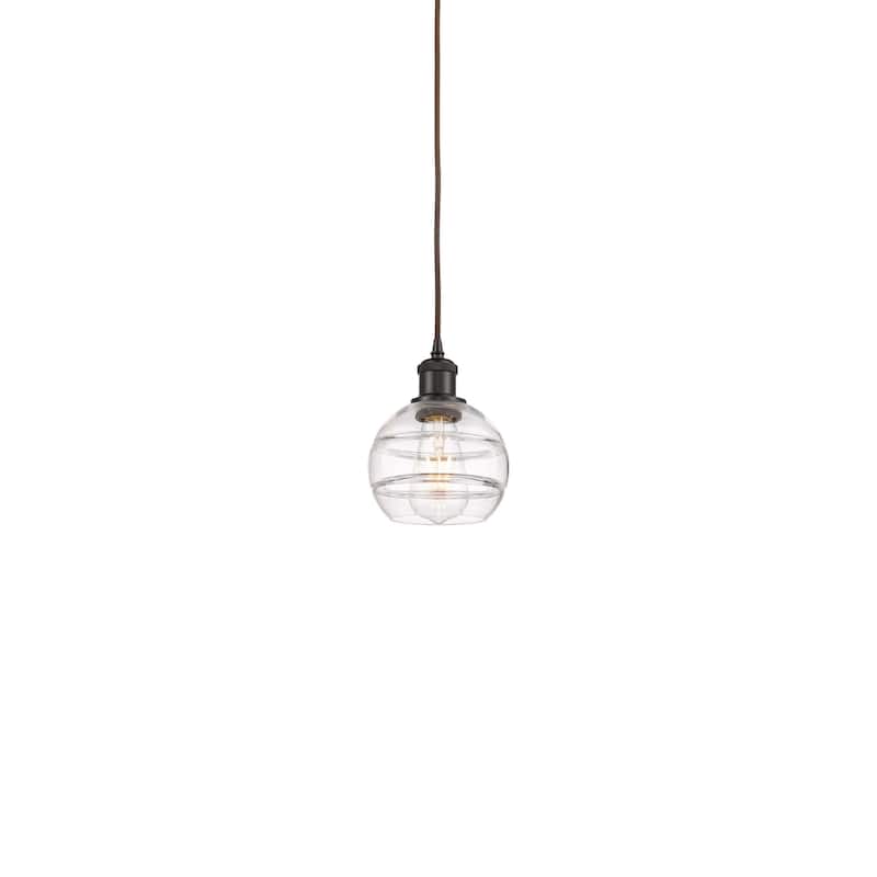Innovations Lighting 516-1P-8-6 Rochester Pendant Rochester 6" Wide - Oil Rubbed Bronze / Clear