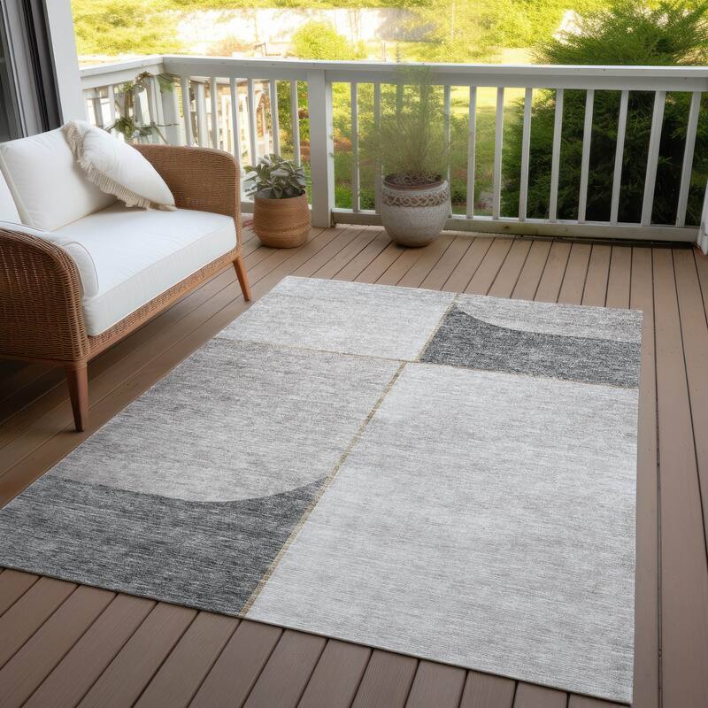 Machine Washable Indoor/ Outdoor Chantille Simple Modern Rug