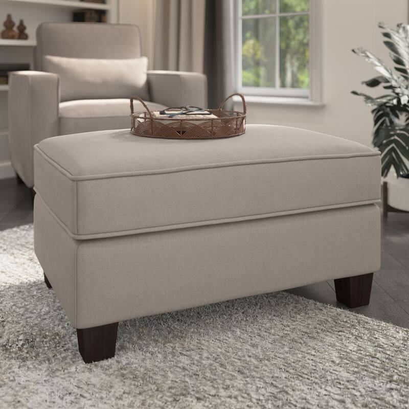 Bush Furniture Stockton Large Upholstered Storage Ottoman