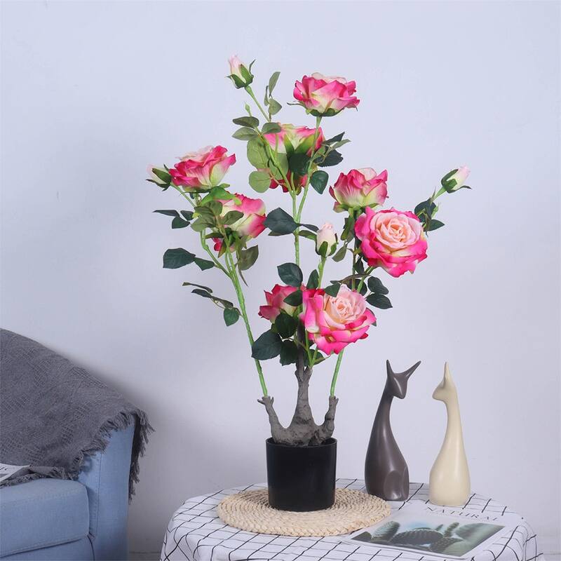 2PCS Artificial Peony Flower Trees For Living Room Office - 70cm