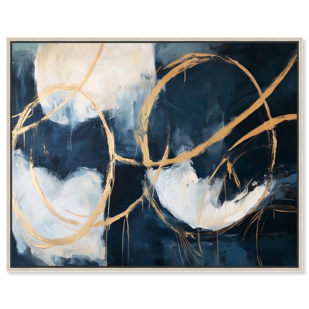 Gold Loops Canvas by Art Remedy