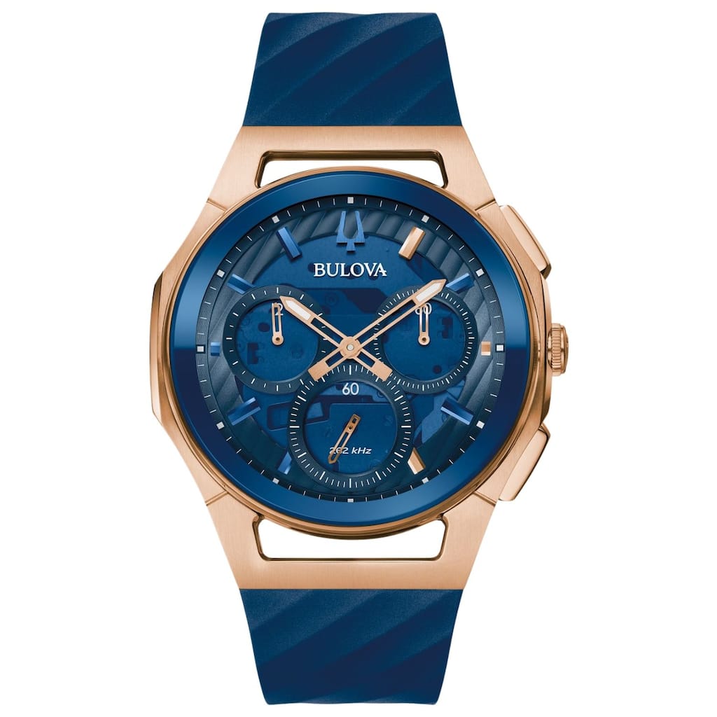 Bulova Men's Curv Blue Dial Watch - 97A185 - One Size