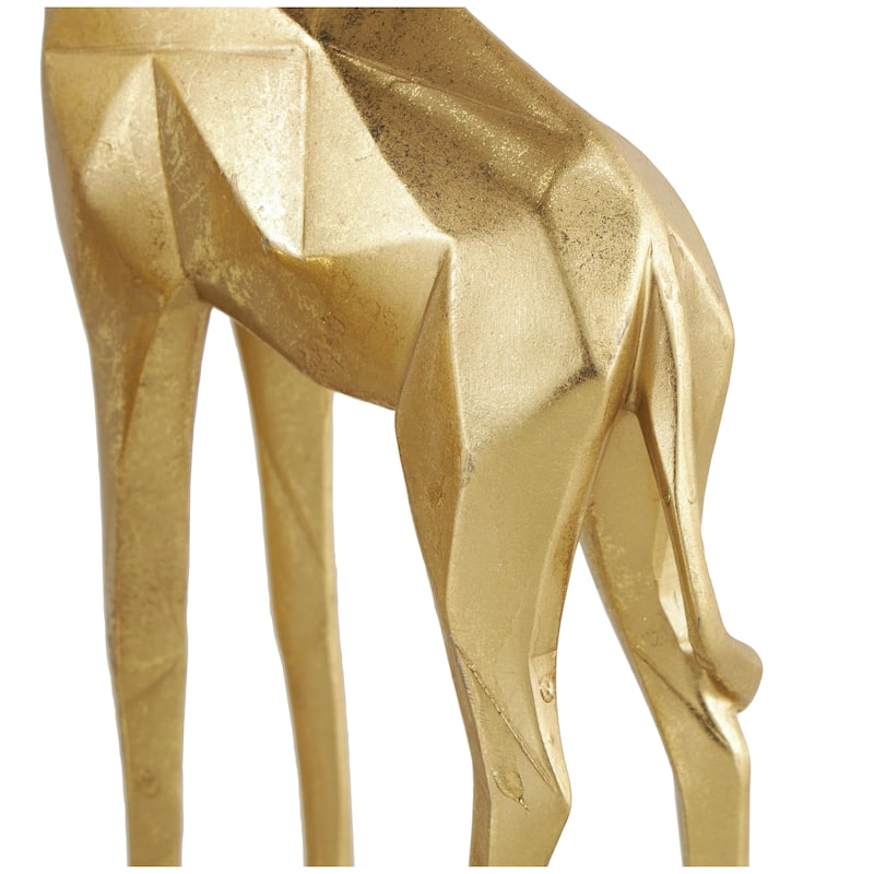 CosmoLiving by Cosmopolitan Gold or Silver Polystone Giraffe Decorative Sculpture (Set of 2)