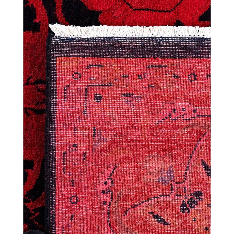 Overdyed, One-of-a-Kind Hand-Knotted Area Rug - Pink - 6' 1" x 9' 2"