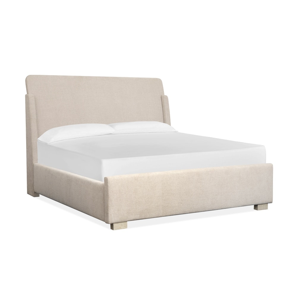 Magnussen Home Lorelei Misty Cloud Upholstered Sleigh Bed