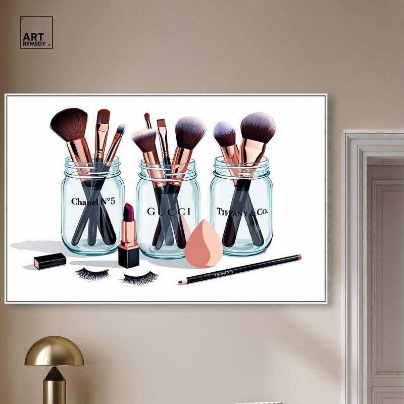 Glamour Glassware Canvas by Art Remedy