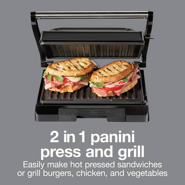 HOMCOM Small Panini Press Sandwich Maker and Grill, Cooking Gift
