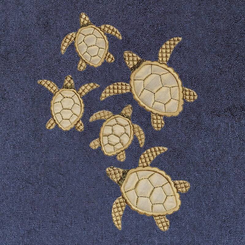 Authentic Hotel and Spa Turkish Cotton Tortuga 3PC Embellished Towel Set