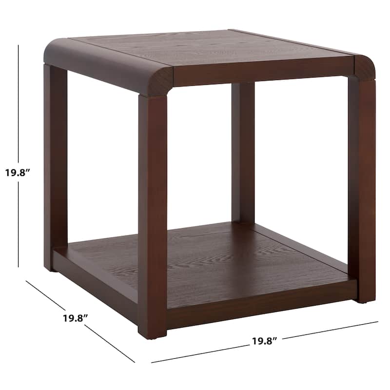 SAFAVIEH Home Omara 2 Tier Side Table - 20"W x 20"D x 20"H