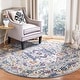 preview thumbnail 82 of 102, SAFAVIEH Evoke Jacki Vintage Boho Medallion Rug 6'7" Round - Grey/Navy - Round
