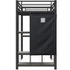 preview thumbnail 3 of 26, Metal Loft Bed with Full-length Guardrails, Built-in Wardrobe, Desk and Storage Shelves