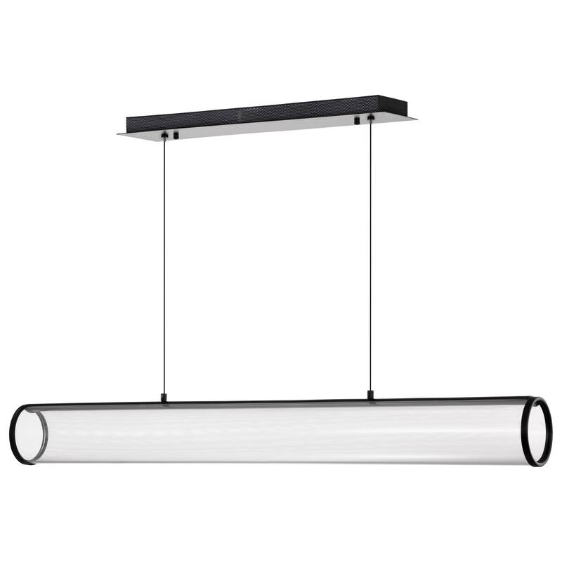 Vale 43 Inch LED Island Pendant Matte Black Silk Screened Acrylic Lens - Matte Black